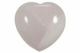 1.6" Polished Manganoan Calcite Hearts - Fluorescent! - Photo 2